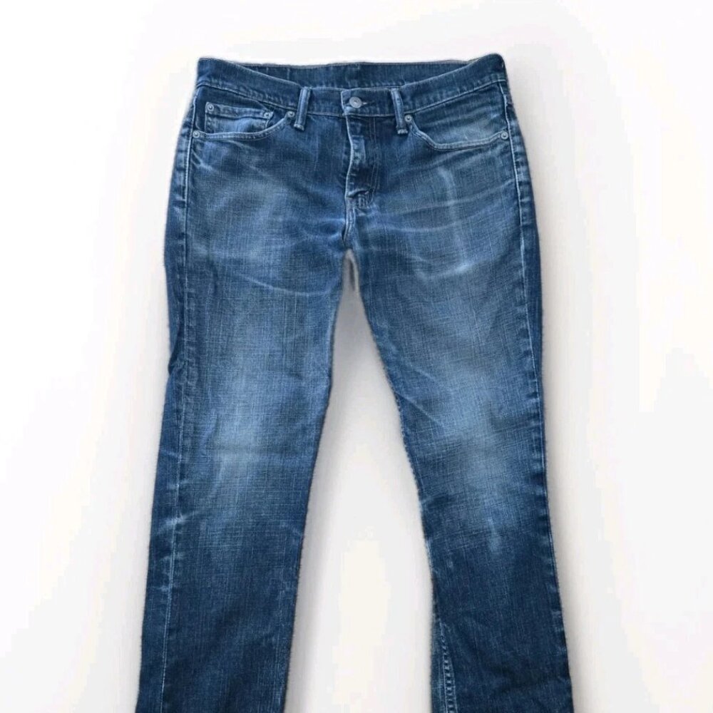 Levis 511 4172 Distressed Dark Blue Slim Low Stretch Men's Jeans Black Tag 32